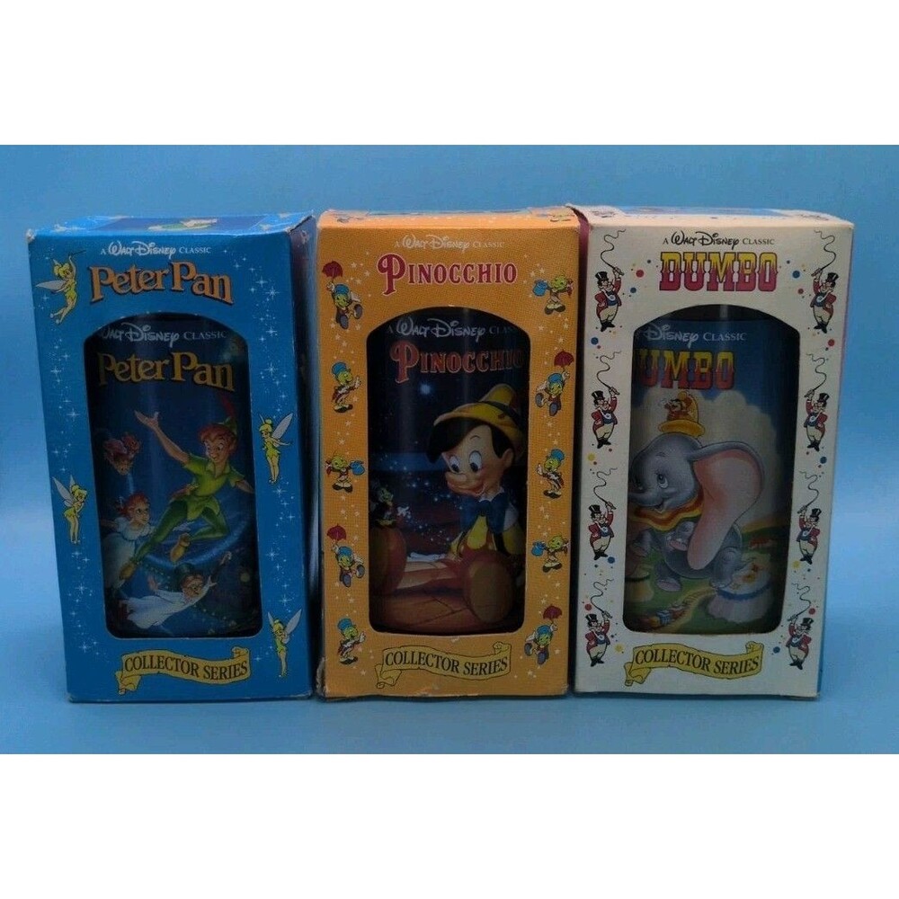 Disney Classics Tumblers 1994 Burger King Collector Series Group of 3 - NIB